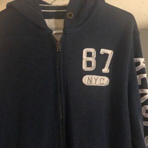 mens navy blue AEROPOSTALE zip up jacket